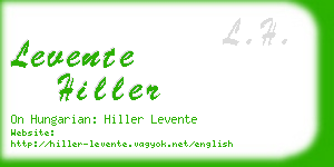 levente hiller business card